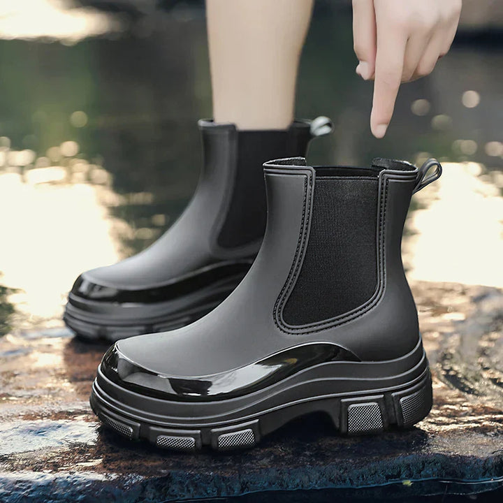 Damen Chelsea-Regenstiefel mit Chunky Platformsohle – Elara