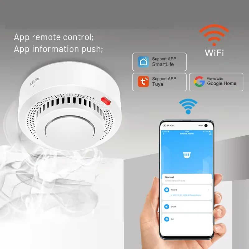 Intelligenter WiFi Rauchmelder Feuermelder 85dB – SafeSense