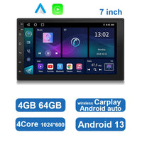 Universelles Android-Autoradio mit Touchscreen, GPS und kabellosem CarPlay