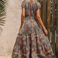 Luftiges Damen Maxikleid mit Ethno-Print & V-Ausschnitt – Nayeli