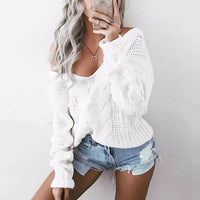 Damen Oversize Strickpullover mit langen Ärmeln – Thalia