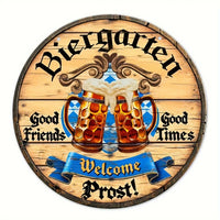 Metallisches Wandschild „Biergarten Prost“ – ProstSchild Oktoberfest 2026