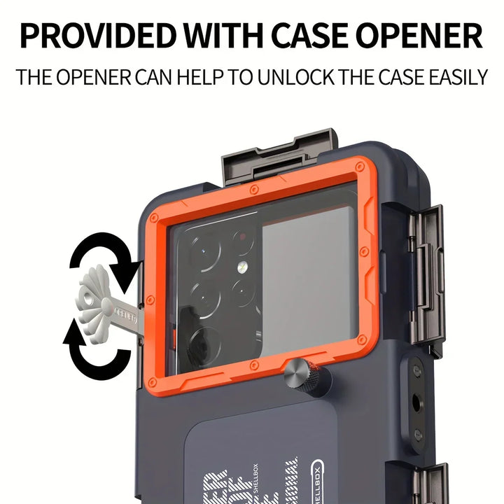 Wasserdichtes Tauch-Handycase mit 15 m Tiefenschutz & Lanyard – AquaShield