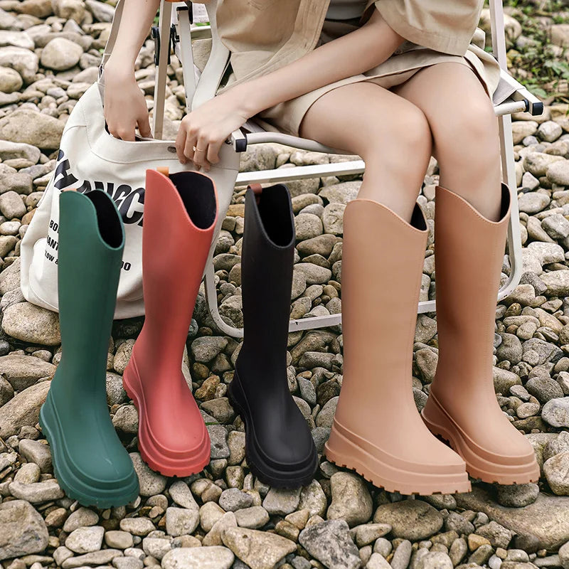 Damen Regenstiefel hoch & wasserdicht mit Komfortsohle – Maris