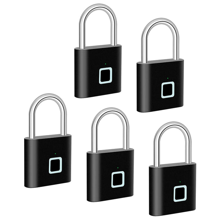 Smart-Fingerabdruck-Vorhängeschloss mit USB-Ladung und wasserdichtem Design – Titan