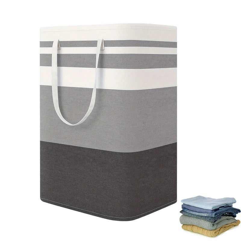 75L großer Wäschekorb mit Griffen und zusammenklappbarem Design – Solen