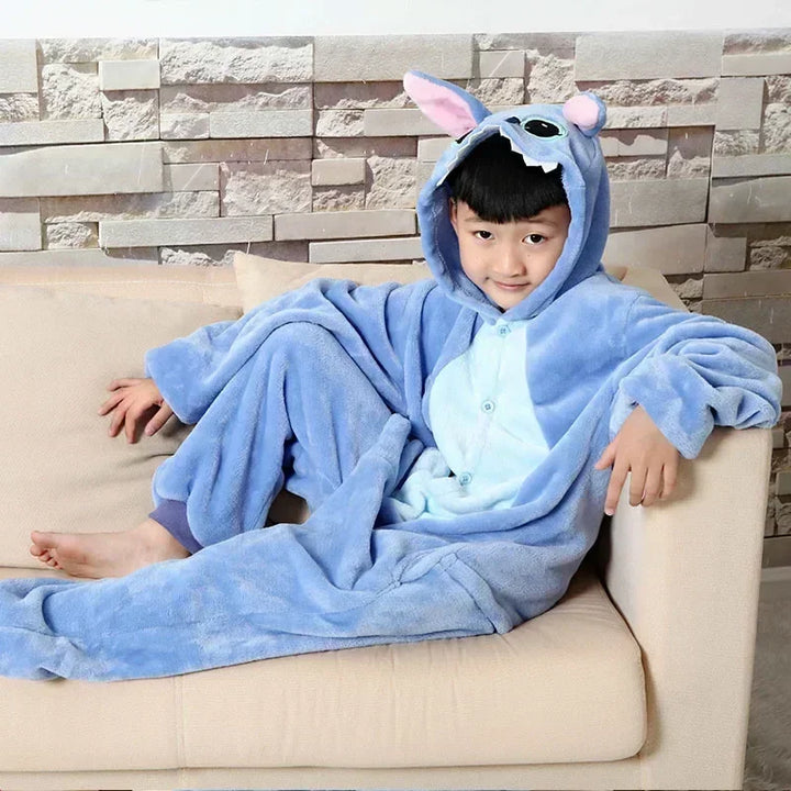 Kinder Onesie – Winterzauber BlauZee