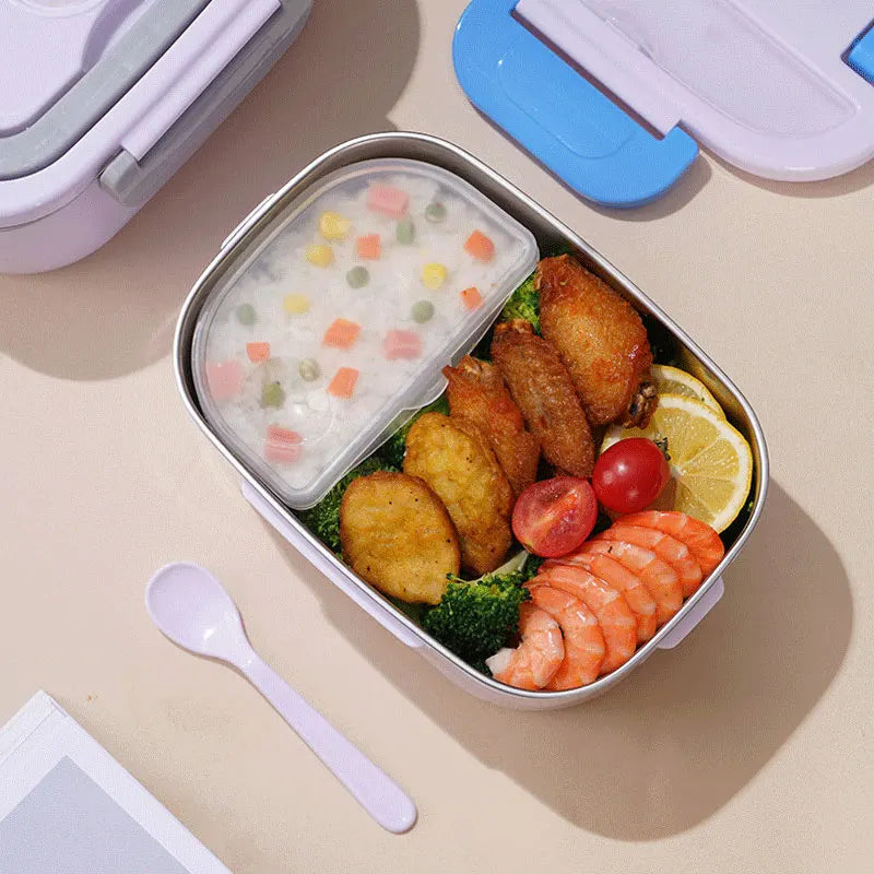1,5 L Elektrische Lunchbox Lebensmittelwärmer 60W Tragbarer auslaufsicherer Heizgerät – HeatBox