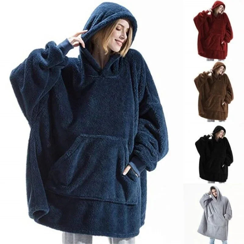 Übergroße Flanell-Dekentrui für Damen & Herren – FleeceHaven