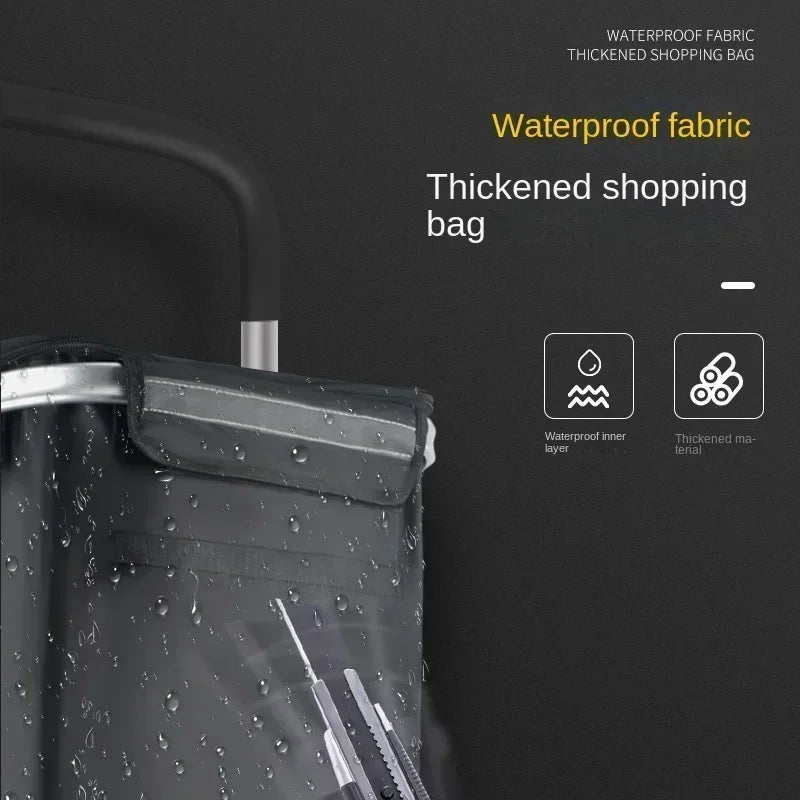 Großer Kapazität & wasserdichter zusammenklappbarer Einkaufswagen – Movaro