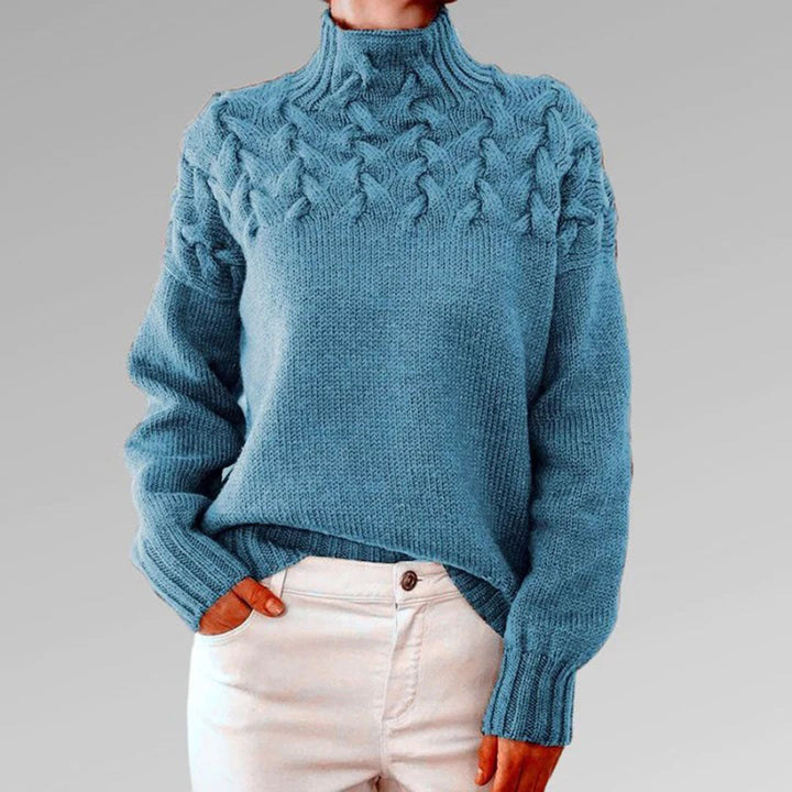 Strickpullover für Damen mit Kragen – Sienna