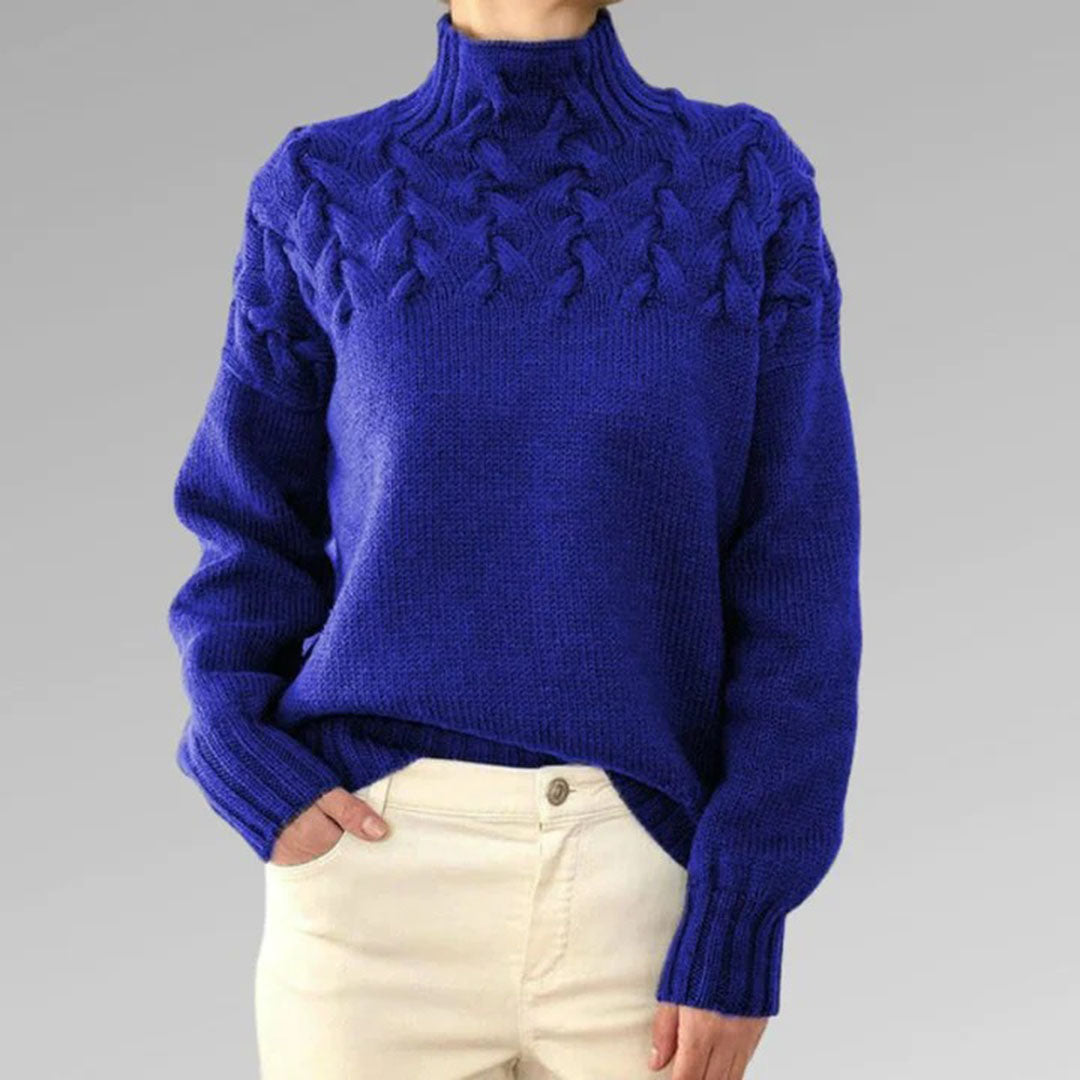 Strickpullover für Damen mit Kragen – Sienna