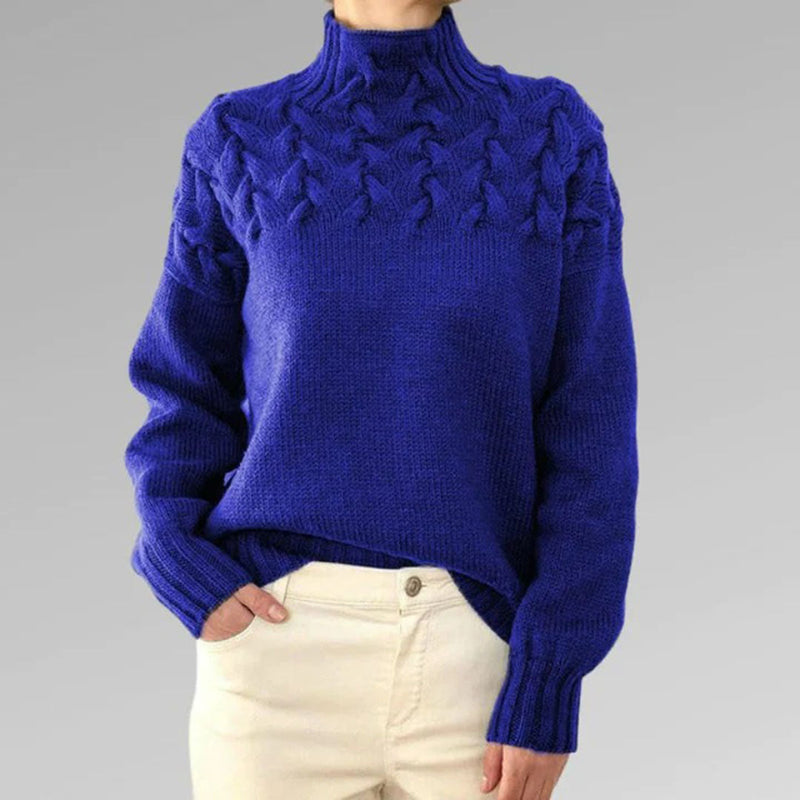 Strickpullover für Damen mit Kragen – Sienna