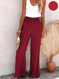 Damen Leinenhose mit Hoher Taille und weitem Bein – Livia
