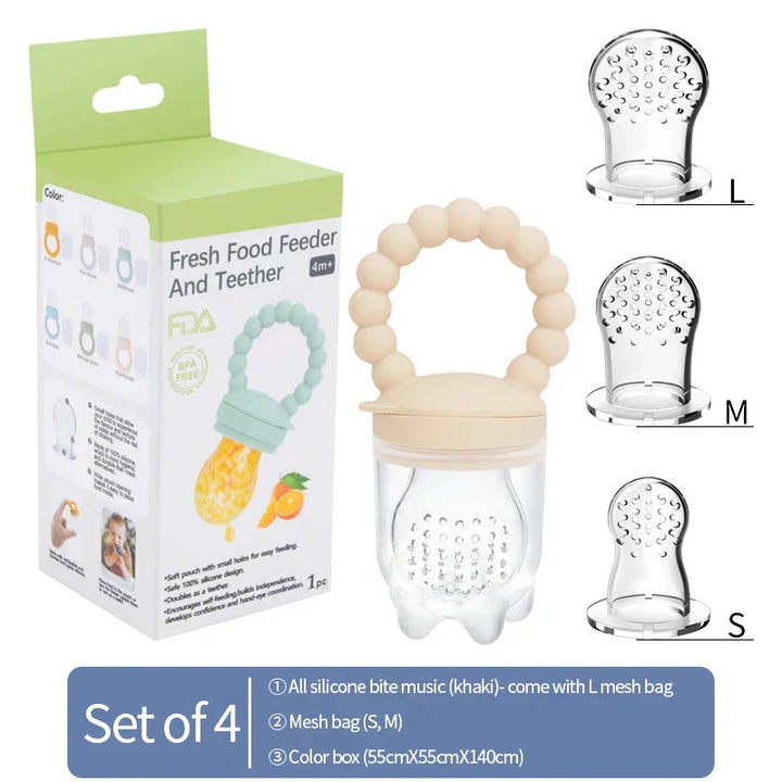 Frucht-Schnuller für Babys – Sicheres Kauen & Selbstständiges Essen lernen (1+1 GRATIS Aktion)