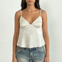 Satin-Cami-Top mit V-Ausschnitt - Leona