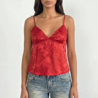Satin-Cami-Top mit V-Ausschnitt - Leona