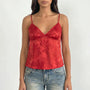 Satin-Cami-Top mit V-Ausschnitt - Leona