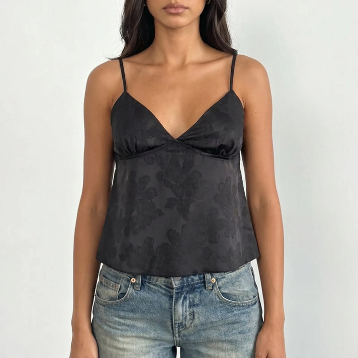 Satin-Cami-Top mit V-Ausschnitt - Leona