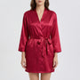 Satin-Finish Wrap Morning Gown - Ramona