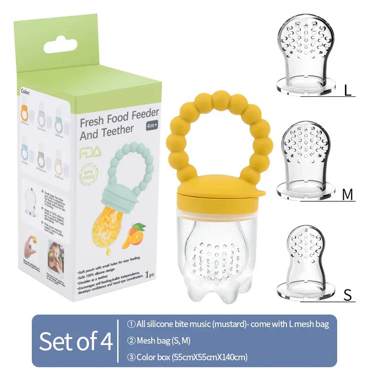 Frucht-Schnuller für Babys – Sicheres Kauen & Selbstständiges Essen lernen (1+1 GRATIS Aktion)