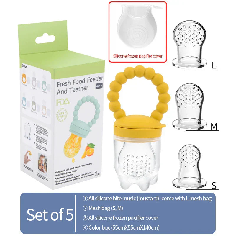 Frucht-Schnuller für Babys – Sicheres Kauen & Selbstständiges Essen lernen (1+1 GRATIS Aktion)