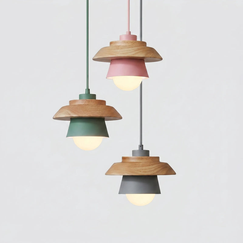 Scandinavian-Style Wooden Pendant Lamp -  Nordalux