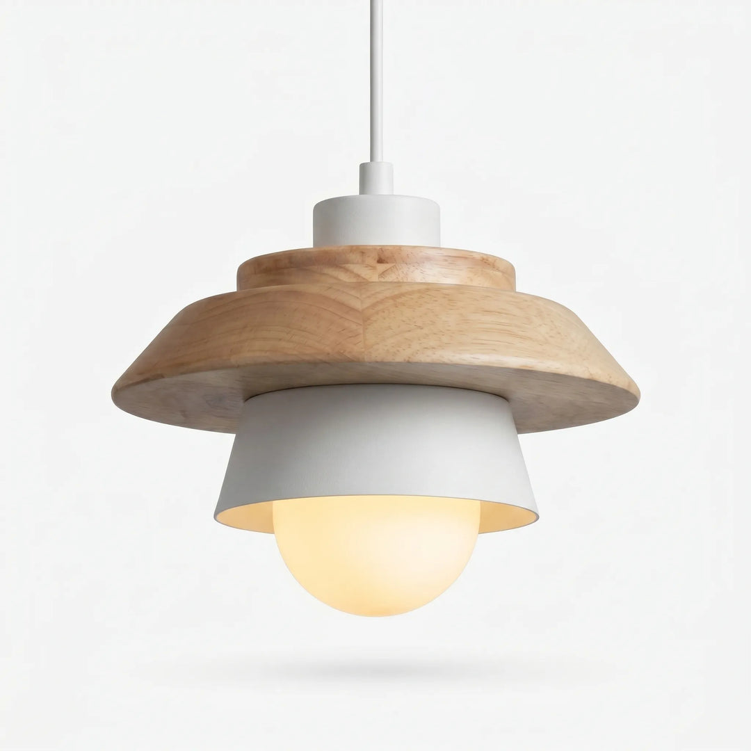 Scandinavian-Style Wooden Pendant Lamp -  Nordalux