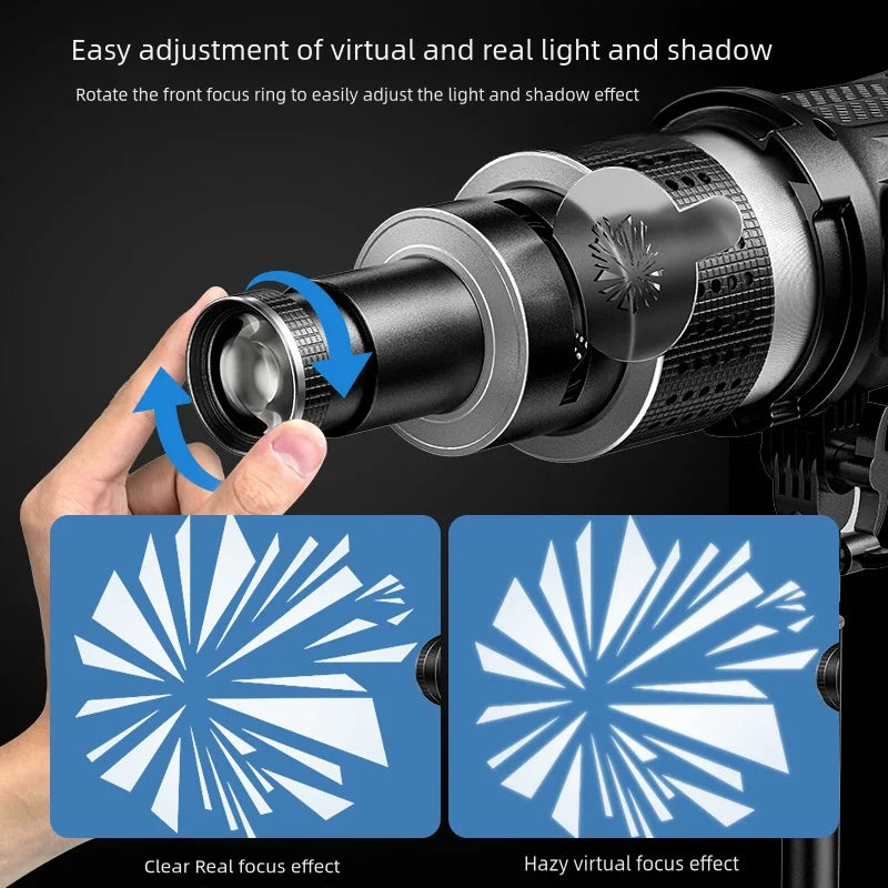 Optisches Spotlight Kegellinsenset mit 35 Gobos & Bowens-Montage – Lumina