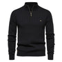 Herren Strickpullover aus Baumwolle mit Reißverschluss & Stehkragen – Ardel