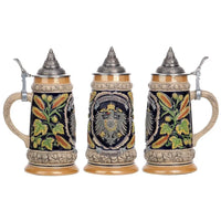 Bierkrug mit Relief & Zinndeckel (0,8 L) – BavariaKrug Oktoberfest 2026