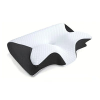 2-in-1 viskoelastisches Nackenstützkissen mit ergonomischem Konturdesign – RestAlign