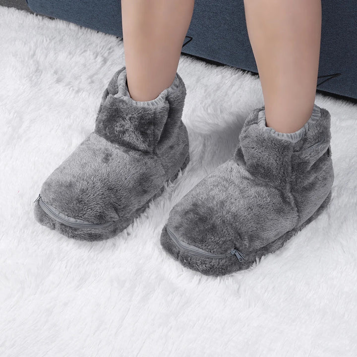 Elektrische USB-Pantoffeln mit Plüschfutter – WarmFeet