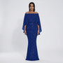 Schimmerndes A-Linie Maxikleid - Jeanne