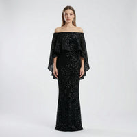 Schimmerndes A-Linie Maxikleid - Jeanne