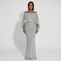 Schimmerndes A-Linie Maxikleid - Jeanne