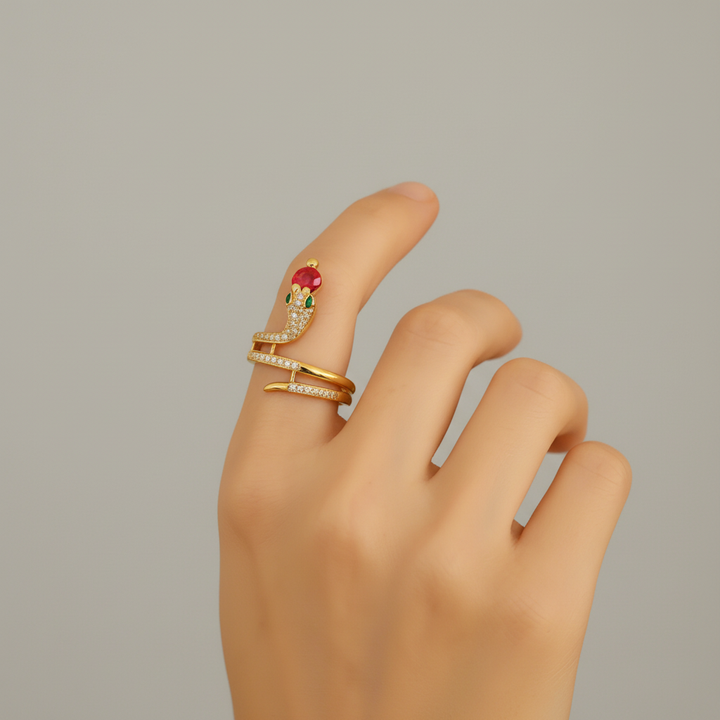 Schlangenring Mit Zirkonia - ZirconRing 