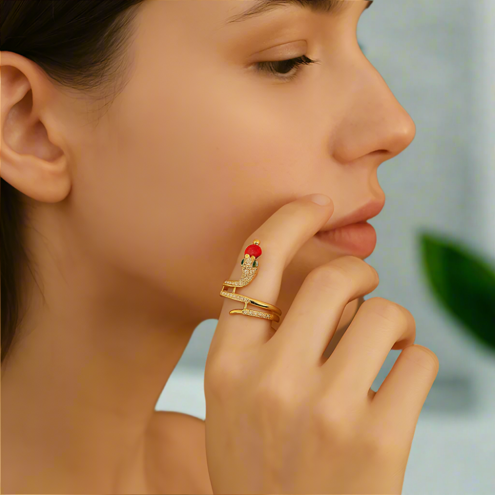 Schlangenring Mit Zirkonia - ZirconRing 