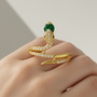 Schlangenring Mit Zirkonia - ZirconRing 