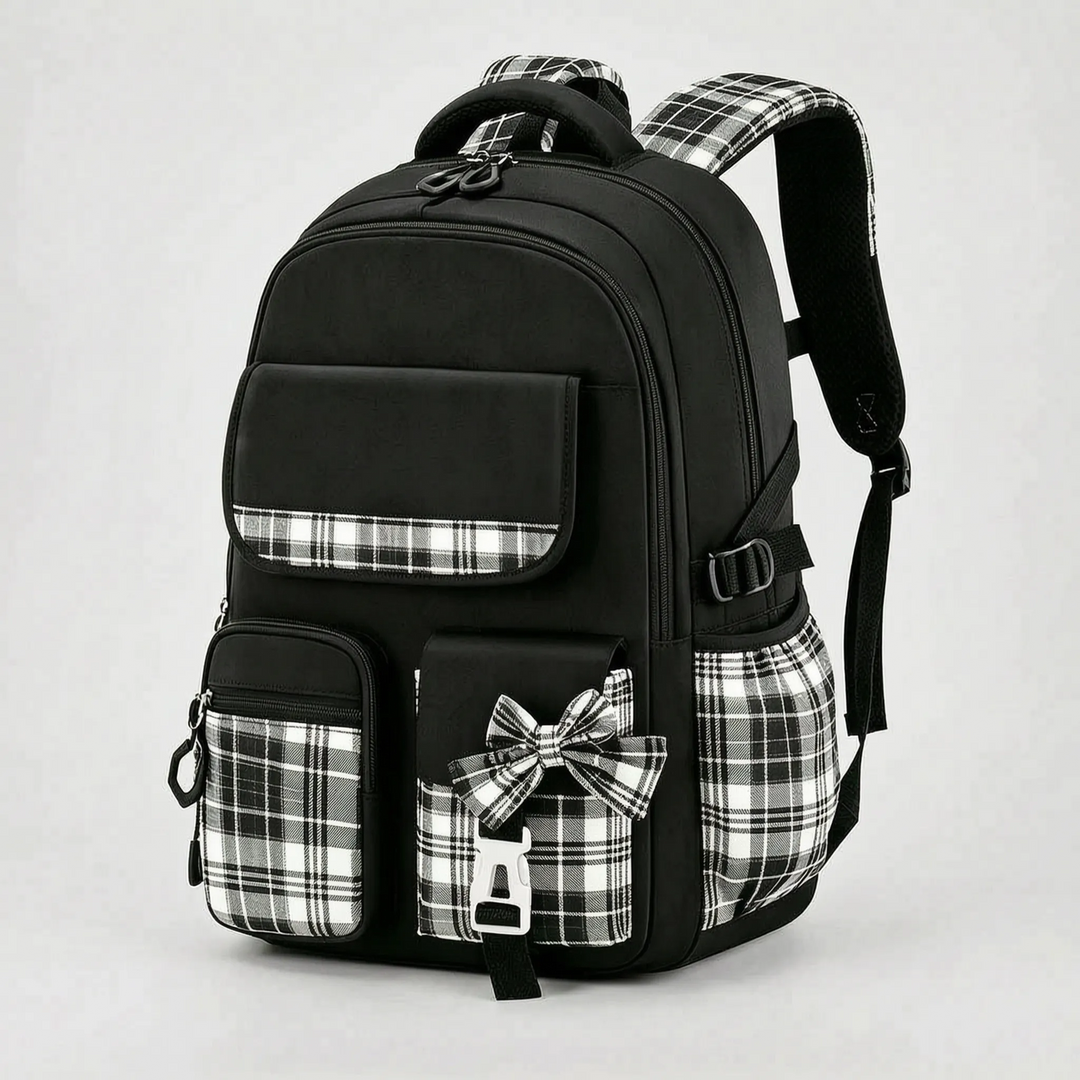 Schulrucksack Grundschule Mit Karomuster - Pledra
