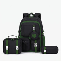 Schulrucksack Mit Geometrischem Muster Und Vielen Fächern - Kinetox