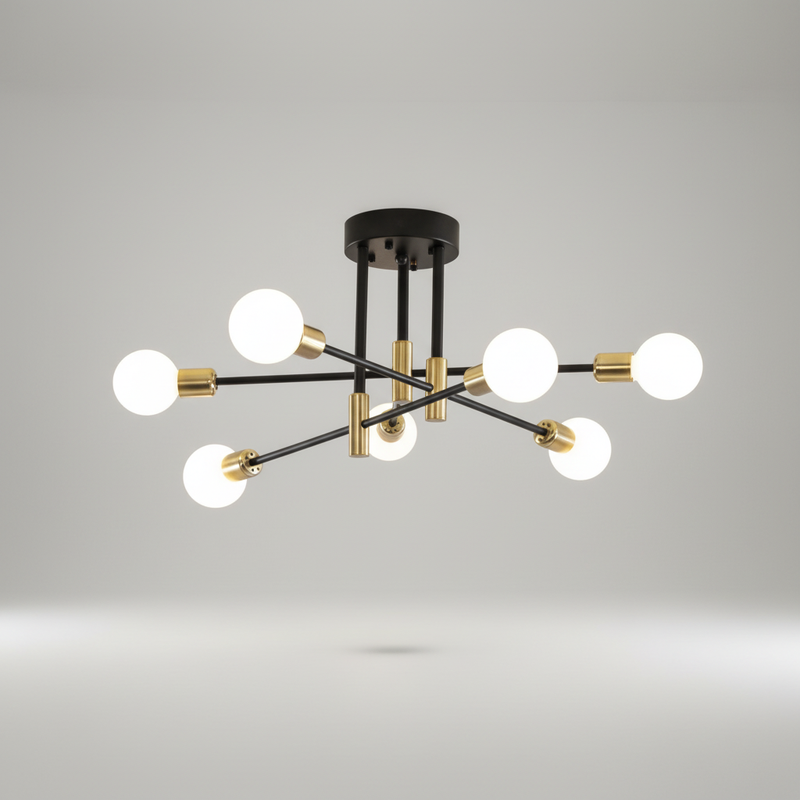 Schwarz Gold Kronleuchter Design - NoctiGold