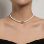Schwarze Kristallhalskette - CrystalJewelry 