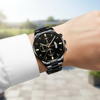 Schwarze Titanstahl Uhr - TitanTime 