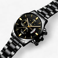 Schwarze Titanstahl Uhr - TitanTime 