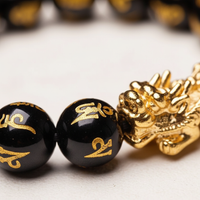 Schwarzes Obsidian-Armband - WealthObsidian 