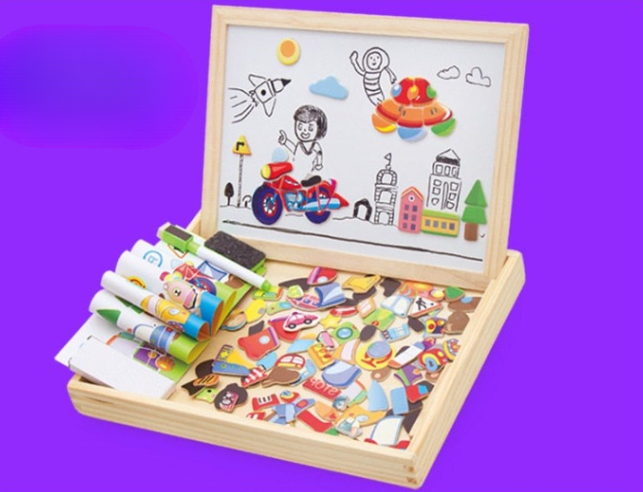 KreativBox Magnetspiel – Lernspaß mit Puzzle & Zeichentafel