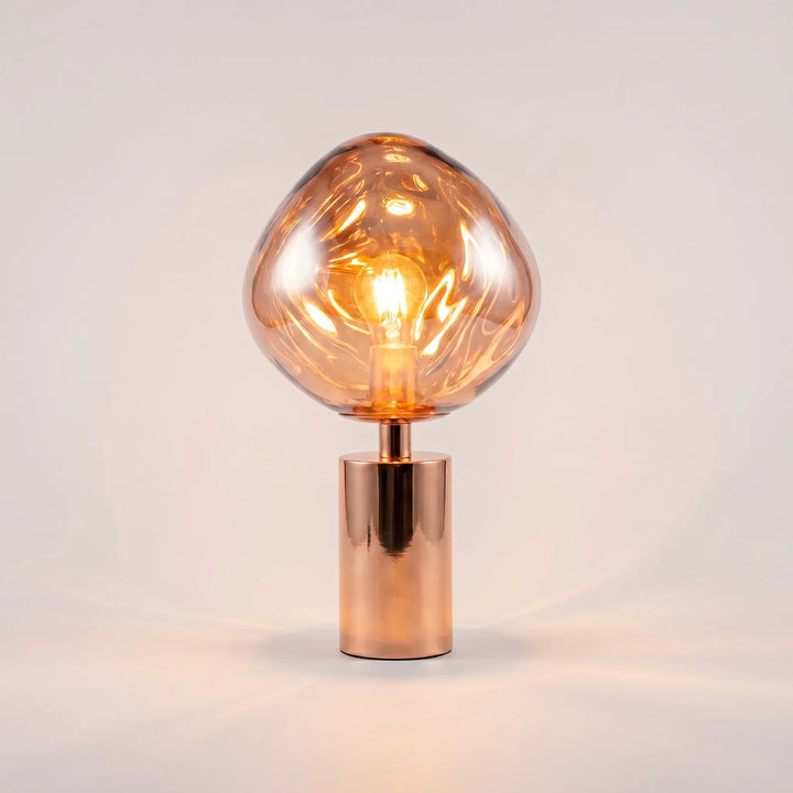 Sculptural Melted-Globe Table Lamp -  Lumellux