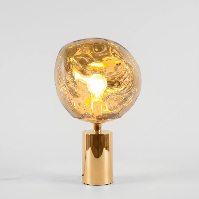Sculptural Melted-Globe Table Lamp -  Lumellux