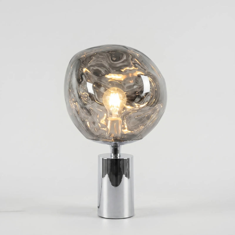 Sculptural Melted-Globe Table Lamp -  Lumellux